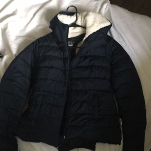Navy Blue Hollister Puffer Jacket